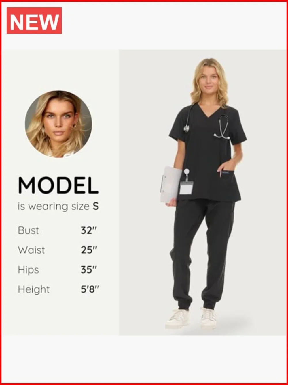 Scrub Pants for Women, Breathable Drawstring Jogger Scrubs, 5 Pocket Stretch